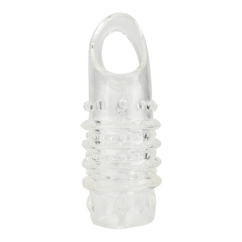 Manșon texturat pentru penis Rev-Sleeves cu buclă pentru bilă - imagine 2