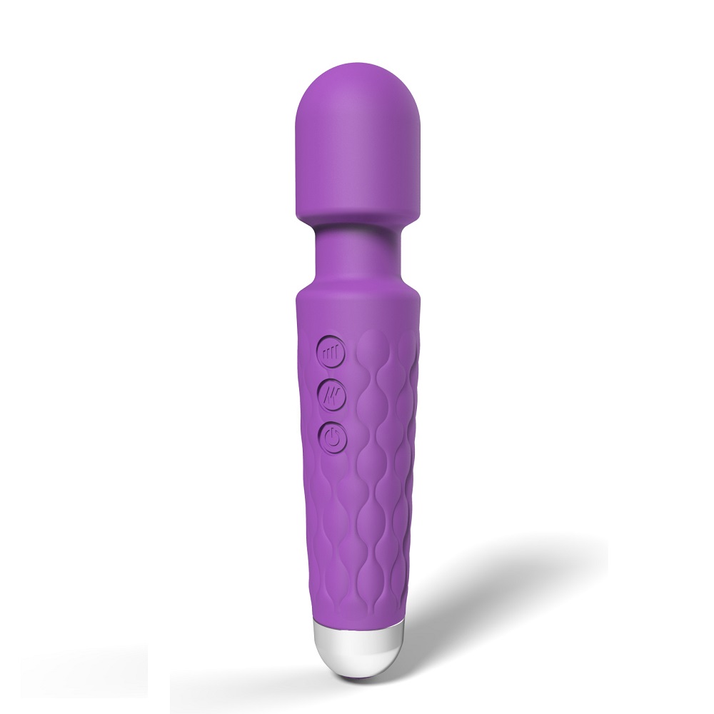 Vibrator cu baghetă Loving Joy cu 20 de funcții, violet - imagine 2