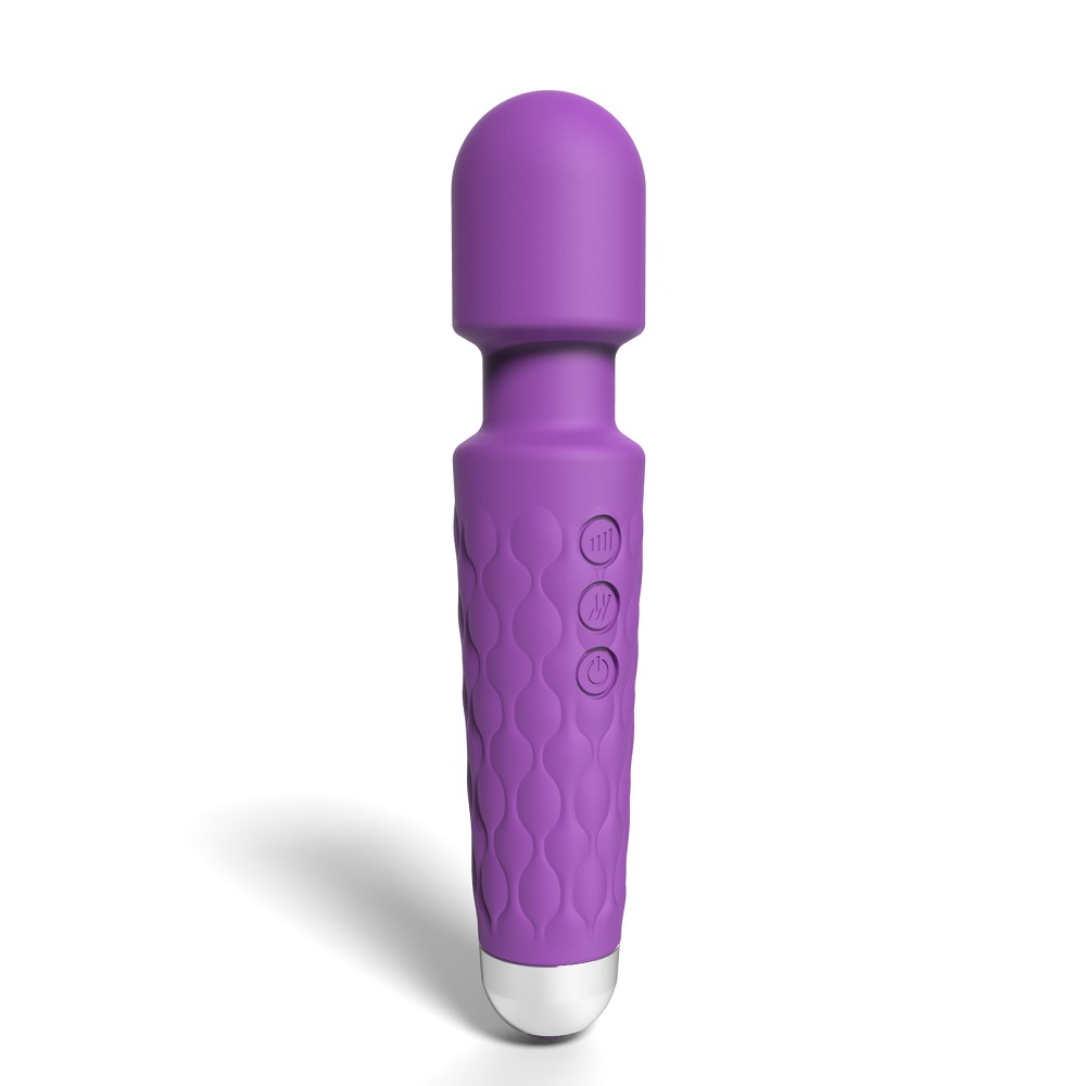 Vibrator cu baghetă Loving Joy cu 20 de funcții, violet - imagine 3