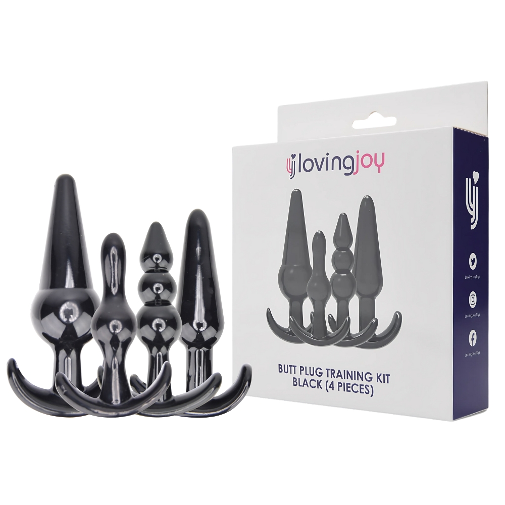 Kit de antrenament pentru dop anal Loving Joy Negru - imagine 13