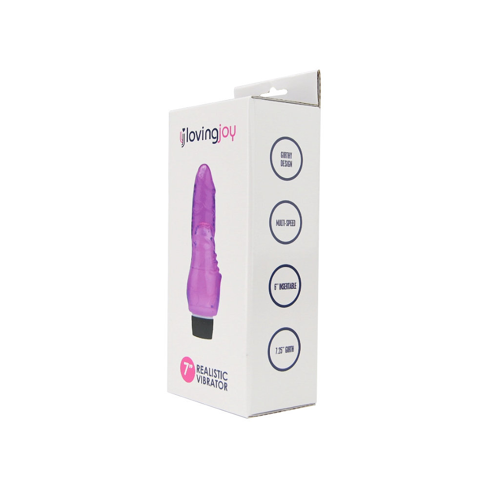 Vibrator realist Loving Joy de 7 inch, violet - imagine 8