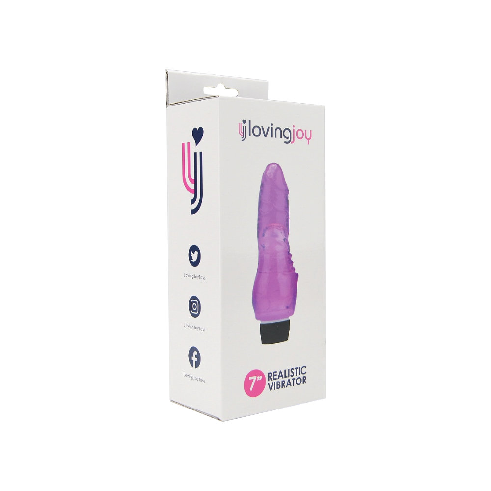 Vibrator realist Loving Joy de 7 inch, violet - imagine 7