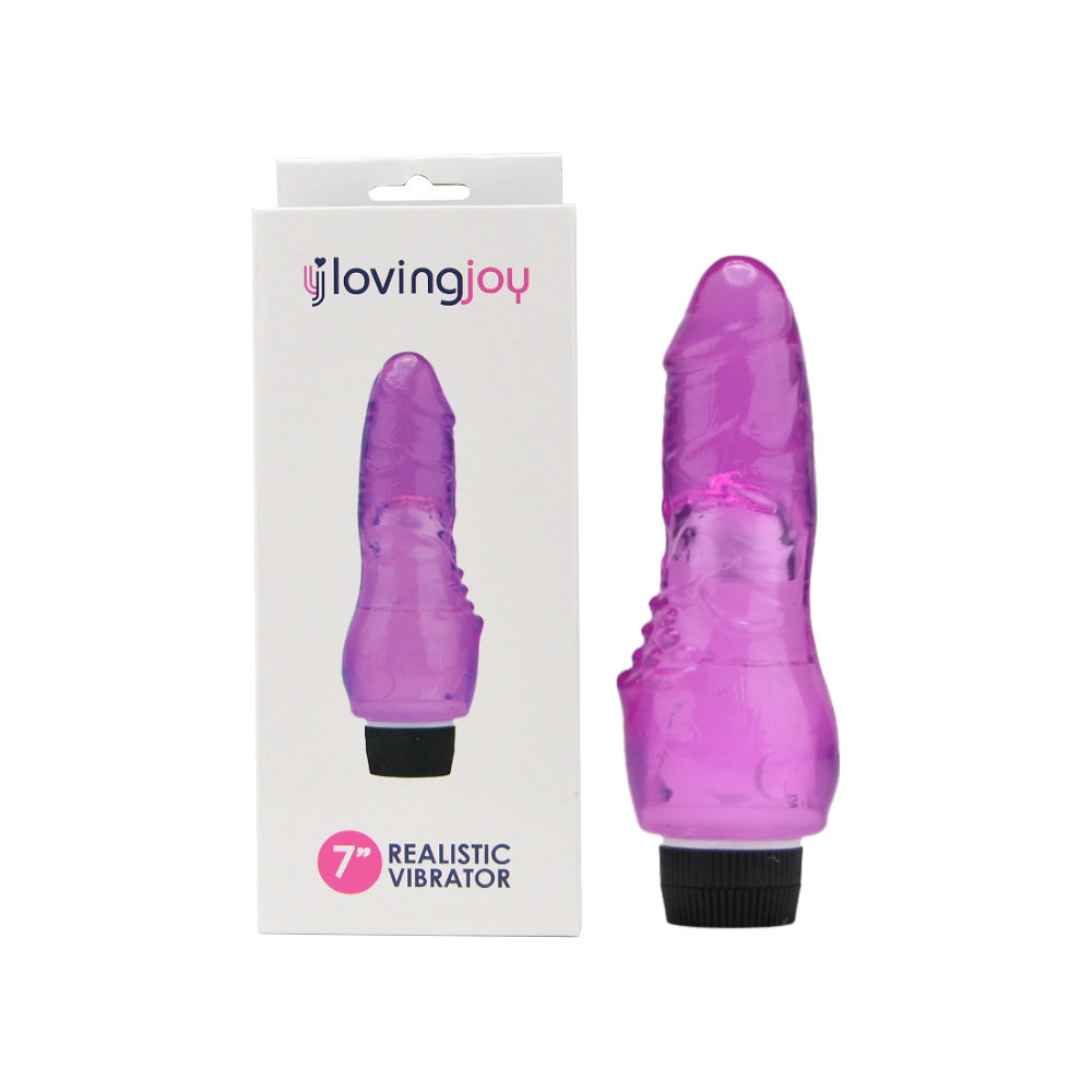 Vibrator realist Loving Joy de 7 inch, violet - imagine 5