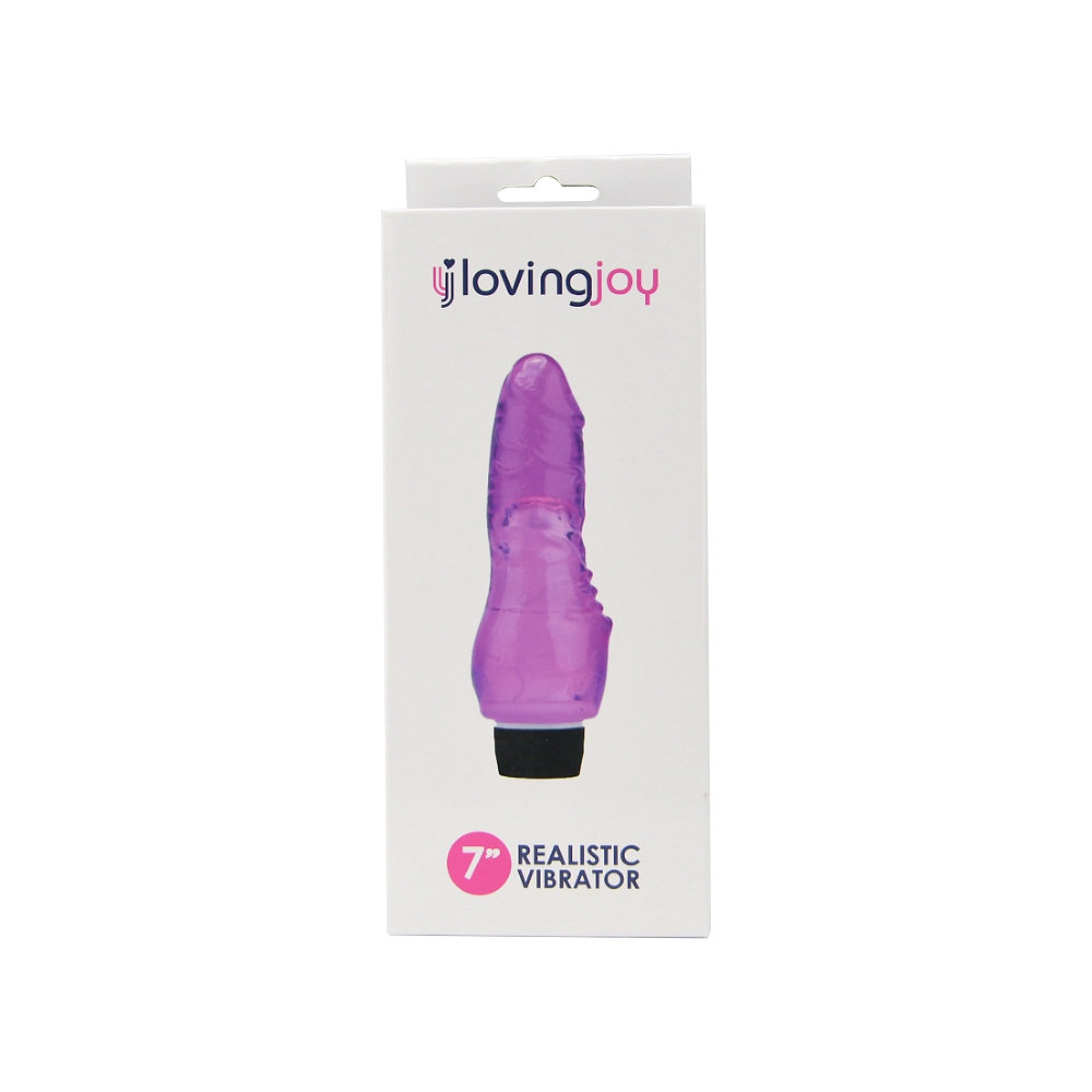 Vibrator realist Loving Joy de 7 inch, violet - imagine 6