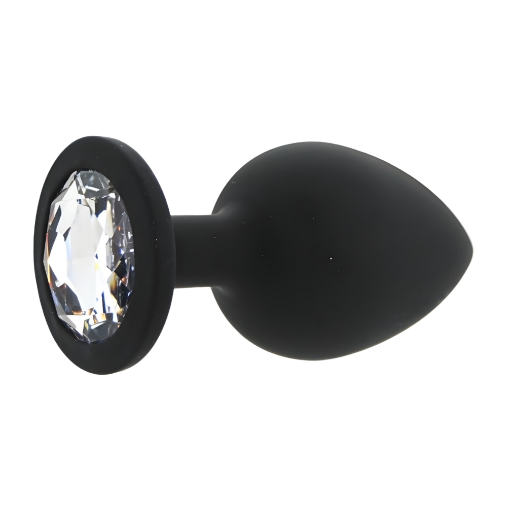 Dop anal din silicon negru Toosh, mare - imagine 4
