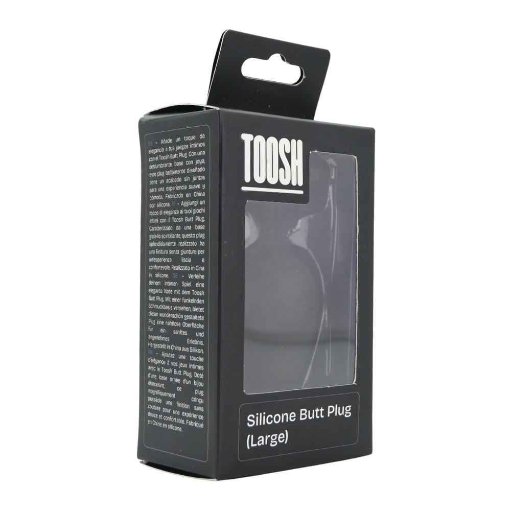 Dop anal din silicon negru Toosh, mare - imagine 8