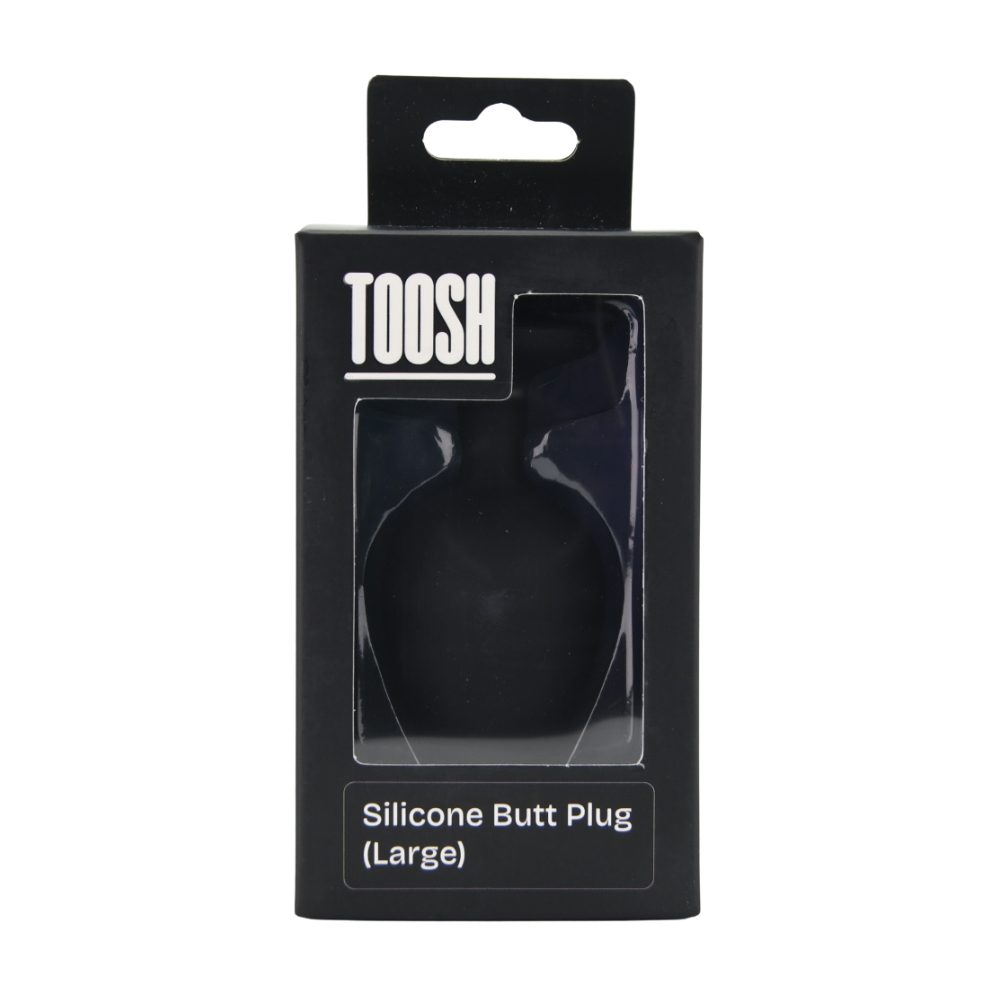 Dop anal din silicon negru Toosh, mare - imagine 7