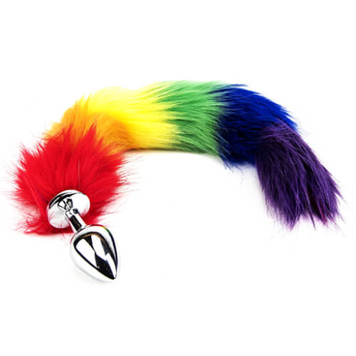 Dop anal Furry Fantasy Curcubeu Coadă