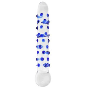 Dildo din sticlă texturată Spectrum Nubby