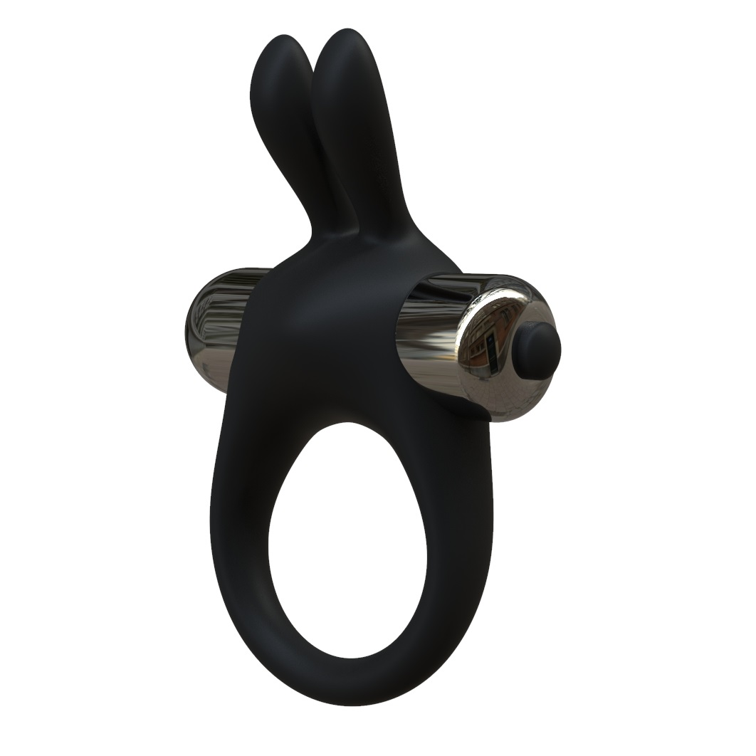 Inel vibrant pentru penis JoyRings din silicon, în formă de iepure - imagine 2