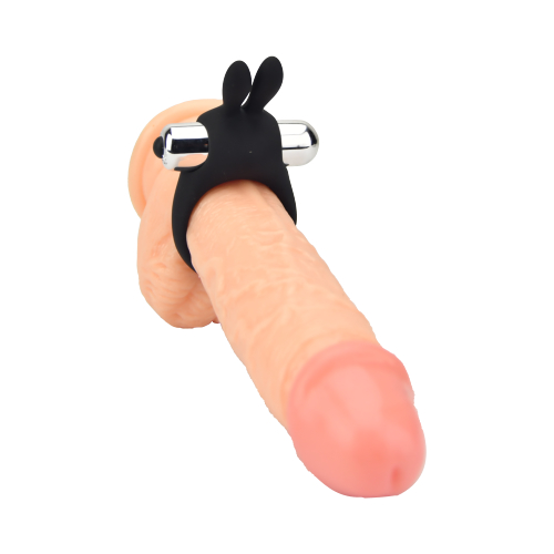 Inel vibrant pentru penis JoyRings din silicon, în formă de iepure - imagine 3