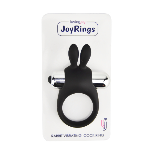 Inel vibrant pentru penis JoyRings din silicon, în formă de iepure - imagine 4