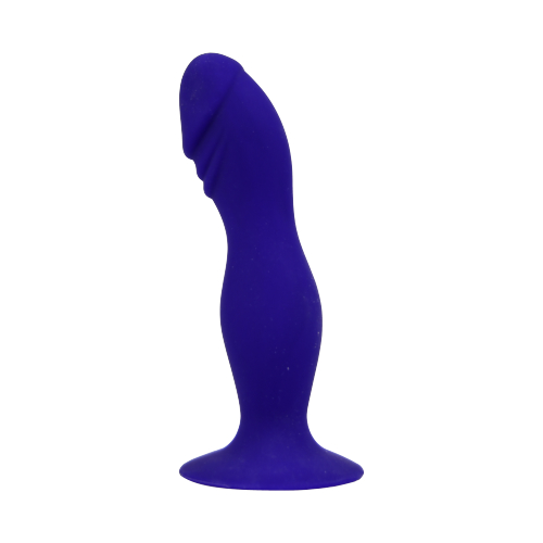 Dildo din silicon Loving Joy de 6 inch cu ventuză, albastru miezul nopții - imagine 3