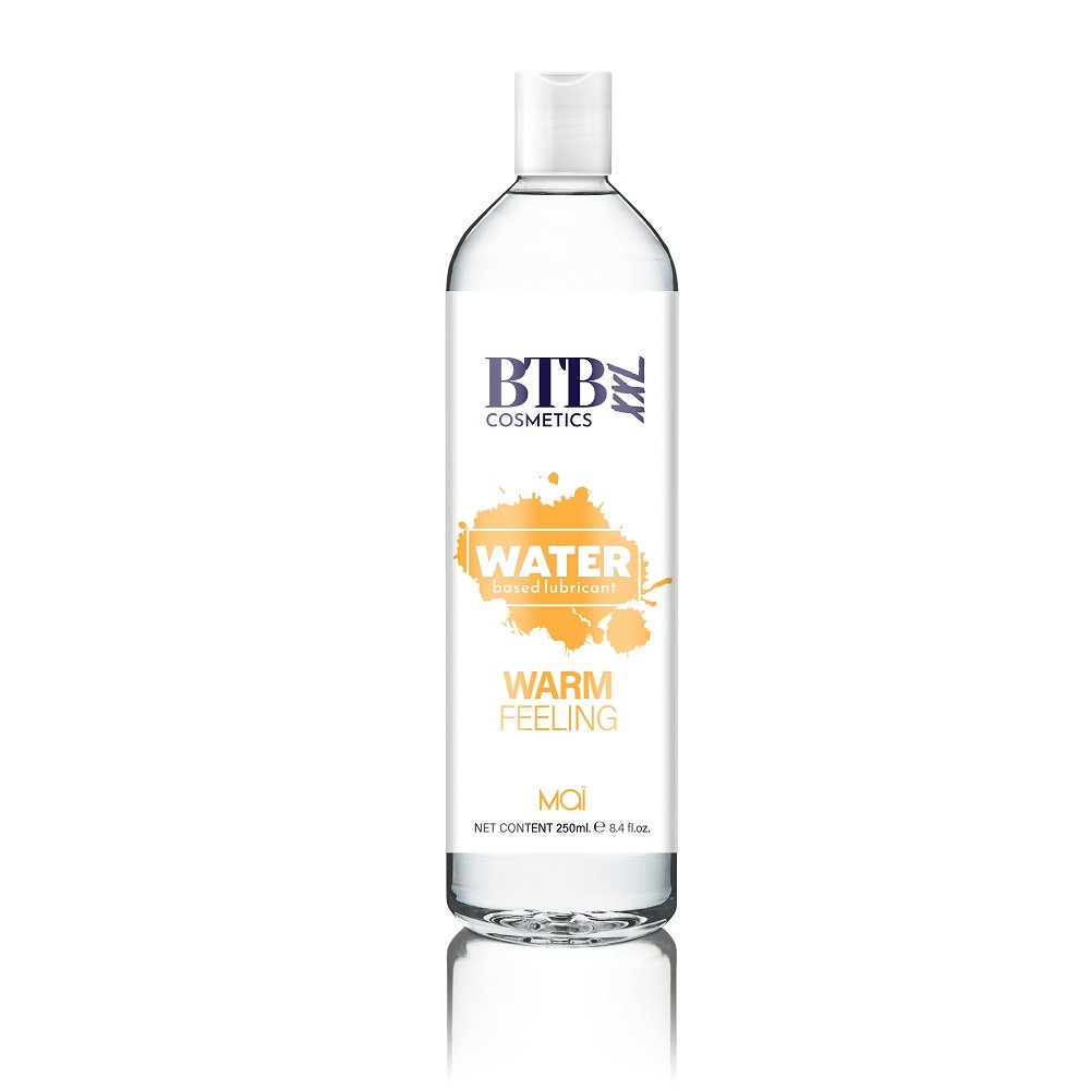 Lubrifiant pe bază de apă BTB, cu senzație de căldură, 250 ml